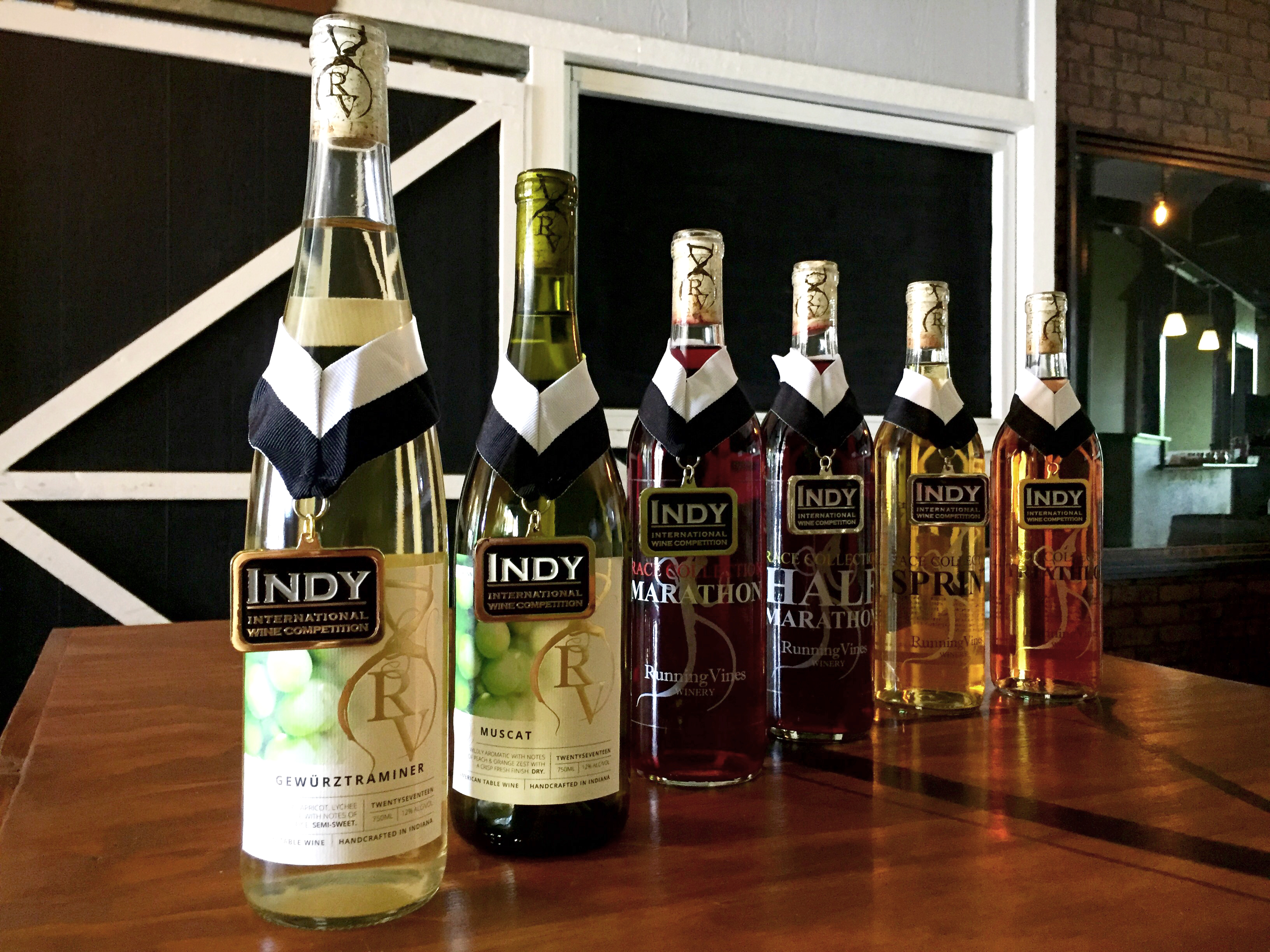 Bottles and wine display